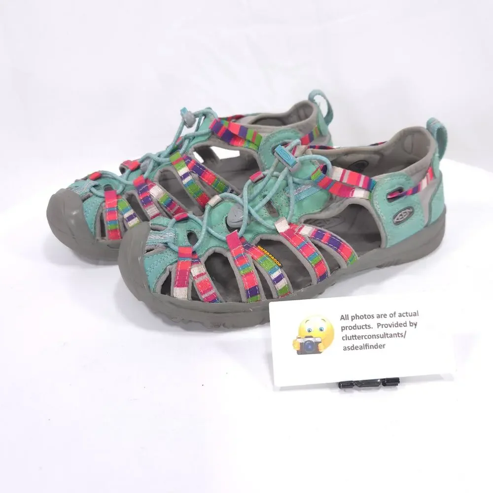 Keen Whisper Outdoor Adjustable Sandal Youth Girls Size 4 1014257 Green Multi